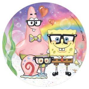 DISCO HÓSTIA PARA BOLOS BOB ESPONJA 20CM