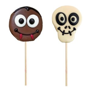 CHUPA-CHUPA DE MALVA COM CHOCOLATE SURT.HALLOWEEN 30G