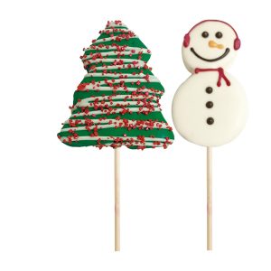 CHUPA-CHUPA DE MALVA E CHOCOLATE ÁRVORE E BONECO DE NEVE 30G