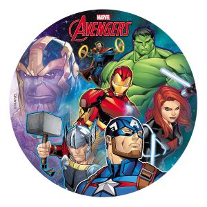 DISCOS COMESTIVELS BOLOS AVENGERS 20CM
