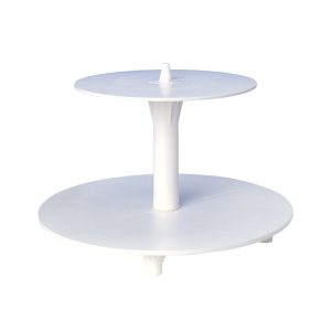 STAND PLÁSTICO 2 ANDARES PARA BOLOS Ø 35CM-25CM