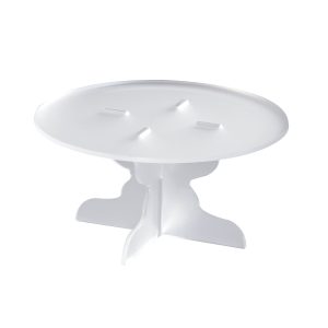 MINI EXPOSITOR PLEXIGLAS BRANCO Ø 210MM H 103MM