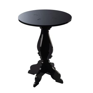 EXPOSITOR PLEXIGLAS BARROCO PRETO Ø 26CM H35CM