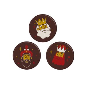 DISCOS DE CHOCOLATE PRETO WISE KINGS Ø 30MM