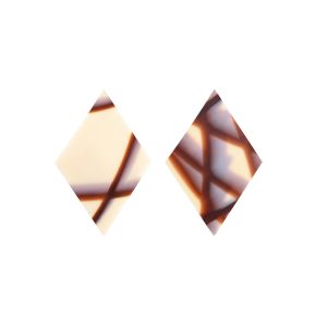 DIAMANTE MÁRMORE CHOCOLATE BRANCO 35X60MM