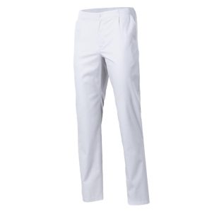 Calça de Botão e Cintura Semi-Elástica